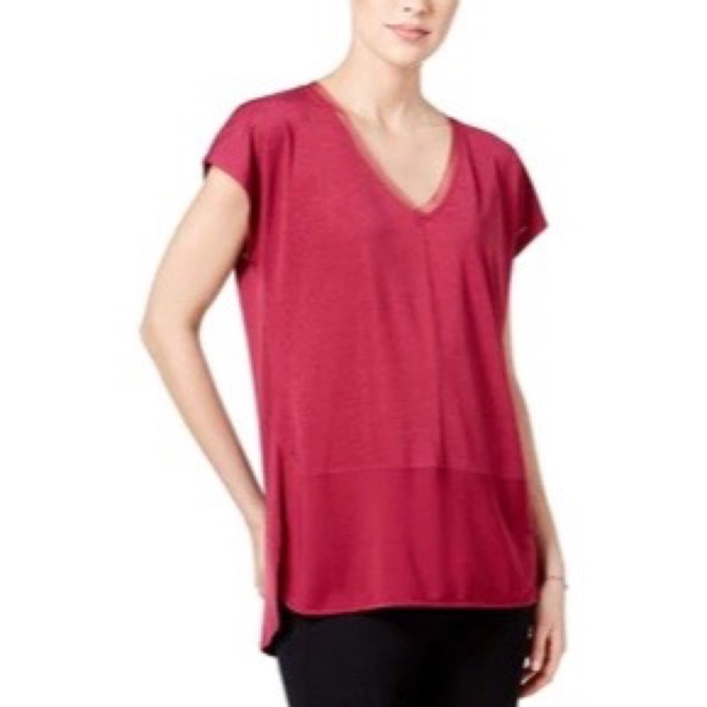 Bar III Women’s Pink Blouse Berry Bloom - Small - New With Tags